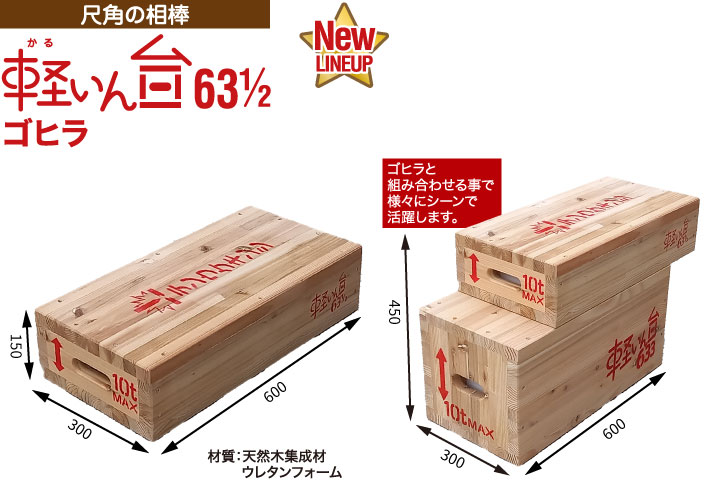 尺角の相棒 >軽いん台 ゴヒラ 63 1/2