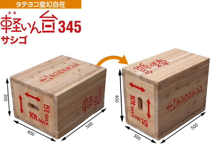 タテヨコ変幻自在 軽いん台 サシゴ 345